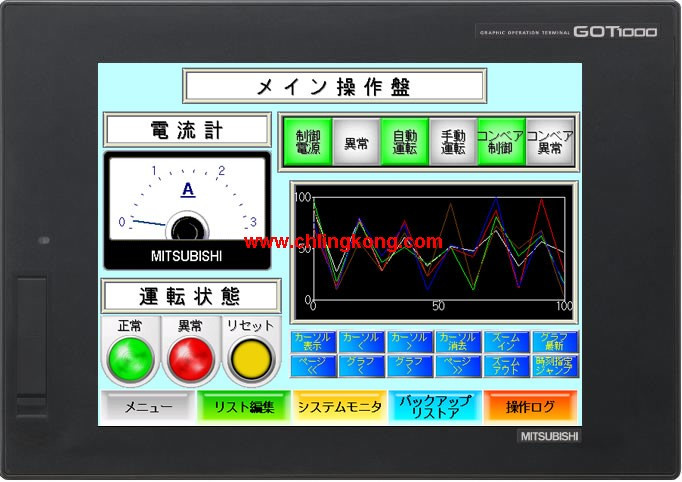 三菱0.4英寸触摸屏GT1675-VNBA